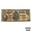 Image 1 : 1907 $5 US LG Legal Tender Note