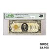 Image 1 : 1928 $100 GOLD CERTIFICATE PMG VF30