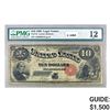 Image 1 : 1880 $10 JACKASS LT UNITED STATES NOTE PMG F12