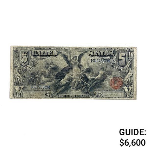 1896 $5 EDUCATIONAL SILVER CERT. NOTE VF
