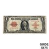 Image 1 : 1923 $1 RED SEAL LT UNITED STATES NOTE VF