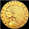 Image 1 : 1909 $2.50 Gold Quarter Eagle CLOSELY UNCIRCULATED