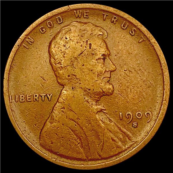 1909-S Wheat Cent NICELY CIRCULATED