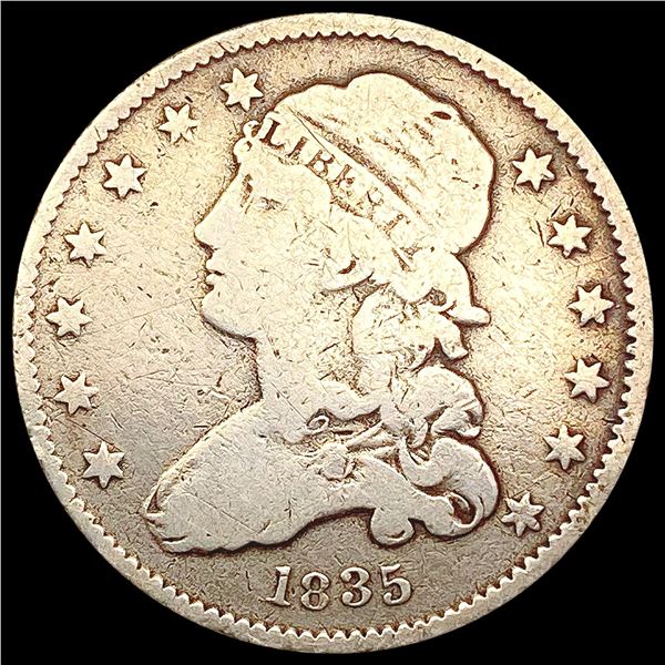 1835 Capped Bust Quarter NICELY CIRCULATED