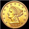 Image 1 : 1903 $2.50 Gold Quarter Eagle UNCIRCULATED