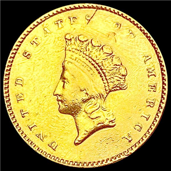 1854 Rare Gold Dollar CLOSELY UNCIRCULATED