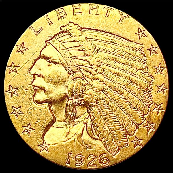 1926 $2.50 Gold Quarter Eagle CLOSELY UNCIRCULATED