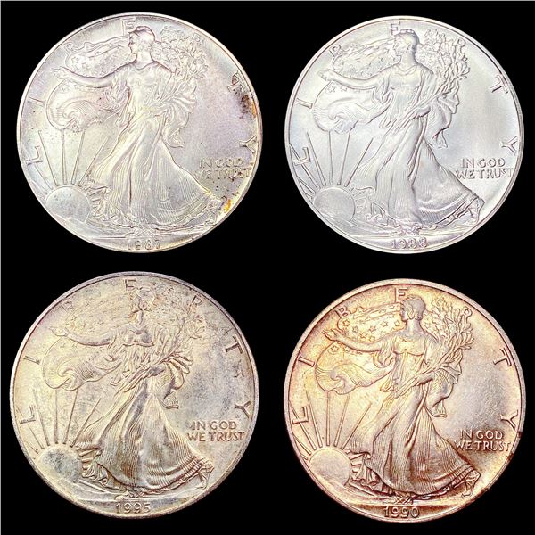 [4] American Silver Eagles [1987, 1988, 1990, 1995