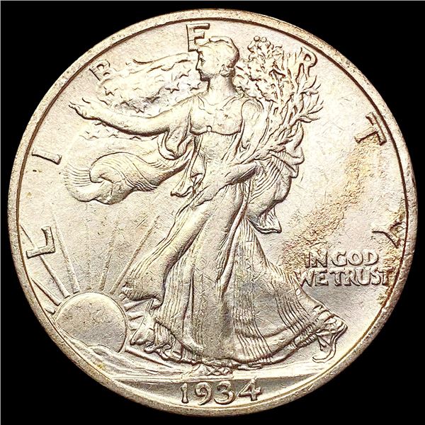 1934-S Walking Liberty Half Dollar CHOICE AU