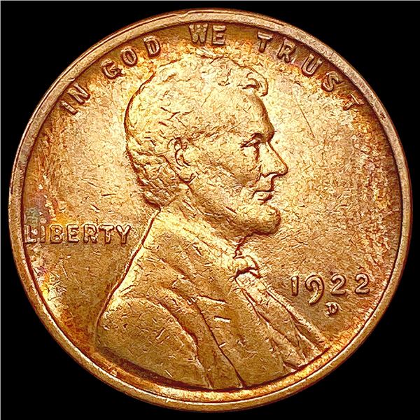 1922-D RB Wheat Cent CHOICE AU