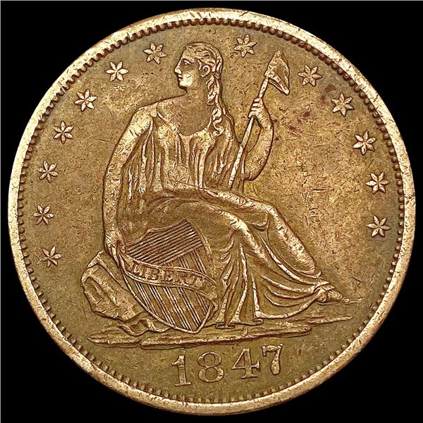 1847-O Seated Liberty Half Dollar LIGHTLY CIRCULAT