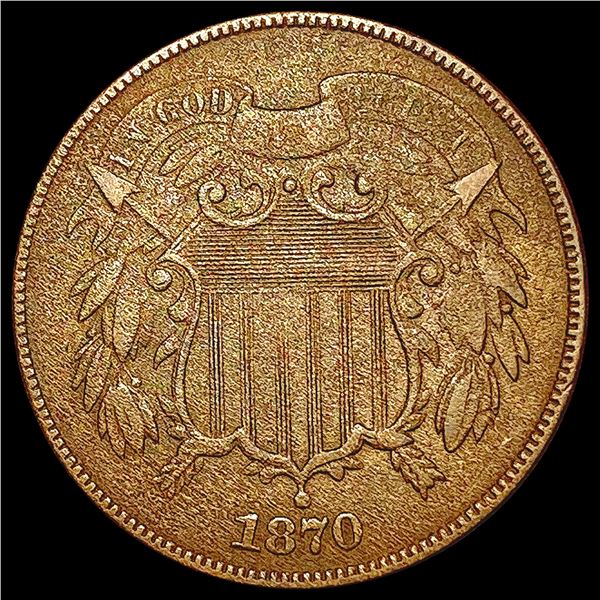 1870 Two Cent Piece CLOSELY UNCIRCULATED