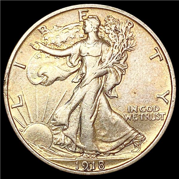 1918-S Walking Liberty Half Dollar CLOSELY UNCIRCU