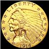 Image 1 : 1914 $2.50 Gold Quarter Eagle CLOSELY UNCIRCULATED