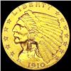 Image 1 : 1910 $2.50 Gold Quarter Eagle CLOSELY UNCIRCULATED