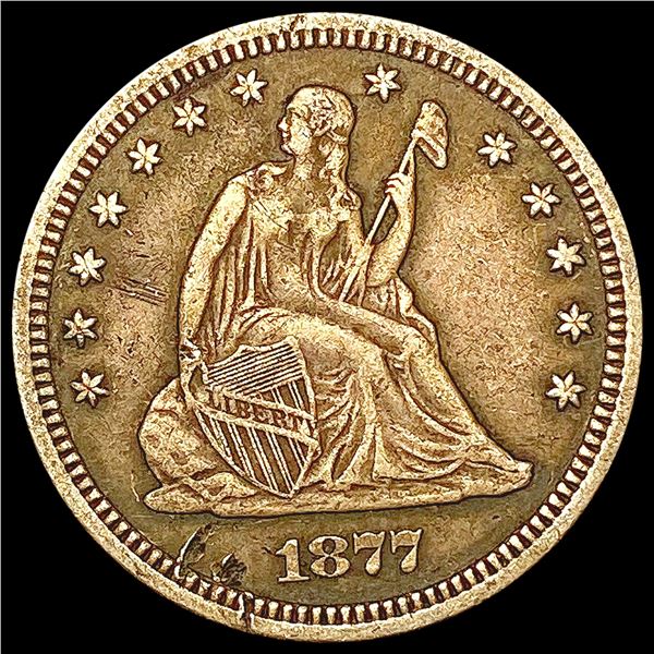 1877-S Seated Liberty Quarter LIGHTLY CIRCULATED