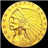 Image 1 : 1909 $2.50 Gold Quarter Eagle CLOSELY UNCIRCULATED