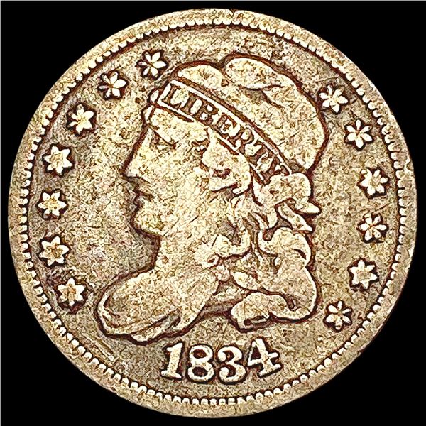 1834 Capped Bust Half Dime LIGHTLY CIRCULATED