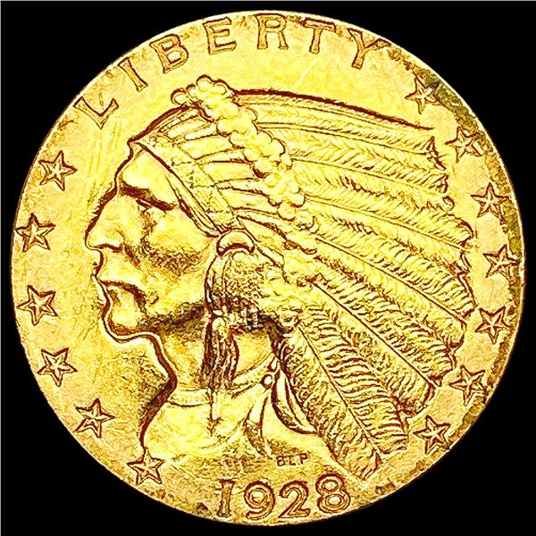 1928 $2.50 Gold Quarter Eagle CLOSELY UNCIRCULATED