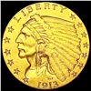 Image 1 : 1913 $2.50 Gold Quarter Eagle CLOSELY UNCIRCULATED