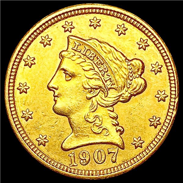 1907 $2.50 Gold Quarter Eagle CLOSELY UNCIRCULATED