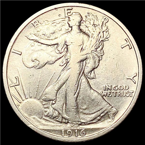 1916 Walking Liberty Half Dollar CLOSELY UNCIRCULA