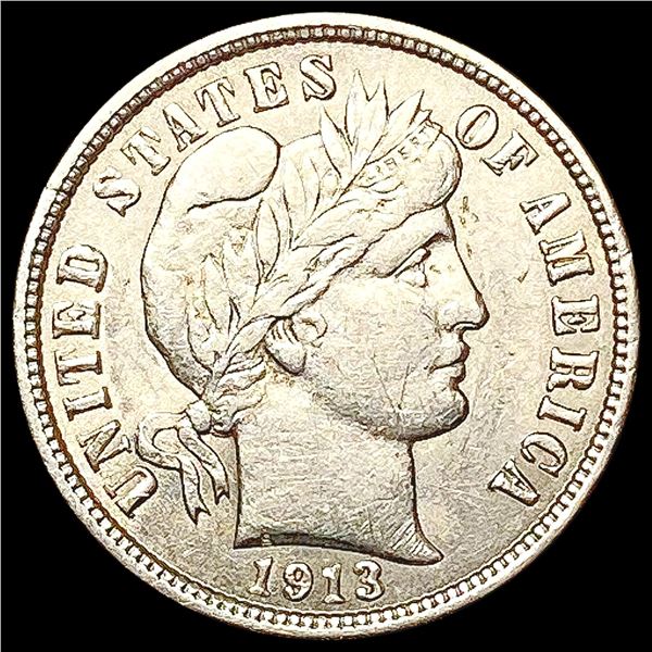 1913 Barber Dime CLOSELY UNCIRCULATED