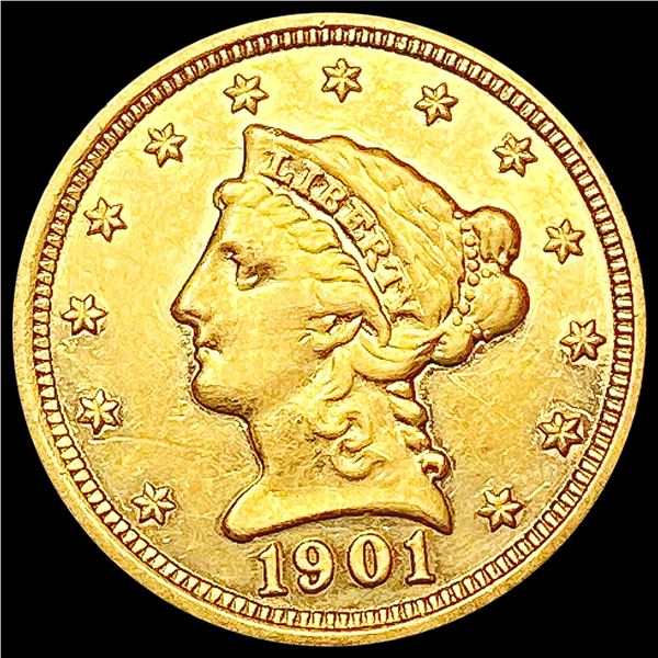 1901 $2.50 Gold Quarter Eagle CLOSELY UNCIRCULATED