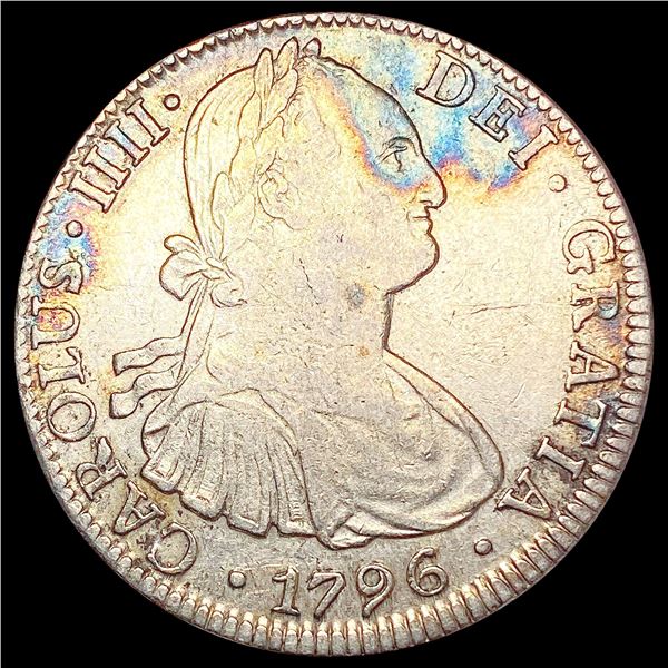 1796 Spain-Mexico Silver 8 Reales LIGHTLY CIRCULAT