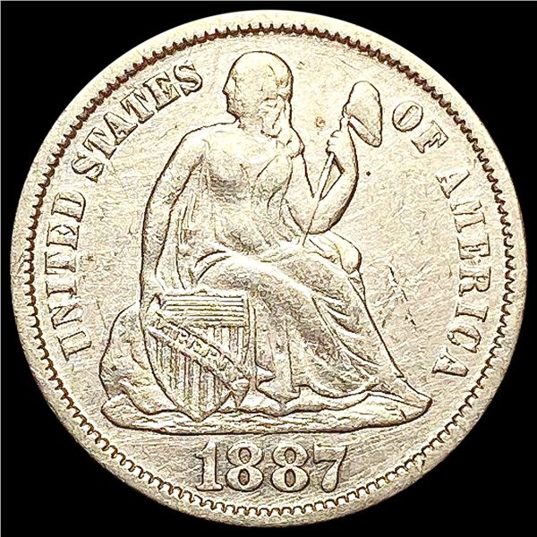 1887 Seated Liberty Dime CLOSELY UNCIRCULATED