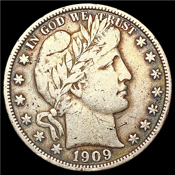 1909 Barber Half Dollar LIGHTLY CIRCULATED