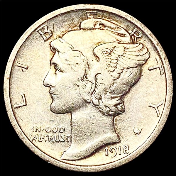 1918 Mercury Dime CLOSELY UNCIRCULATED