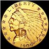 Image 1 : 1909 $2.50 Gold Quarter Eagle CLOSELY UNCIRCULATED