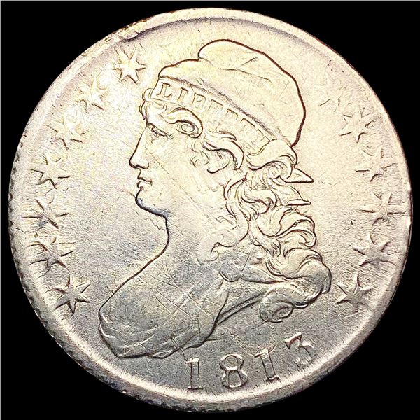 1813 Capped Bust Half Dollar NEARLY UNCIRCULATED