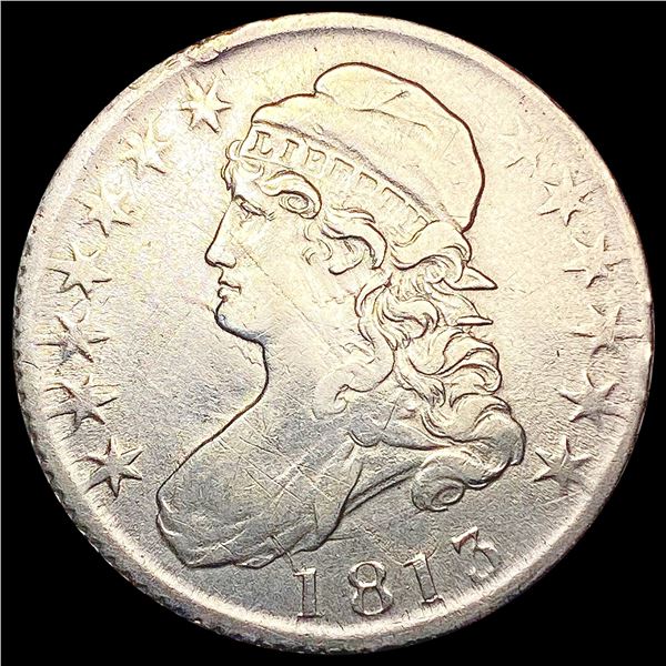 1813 Capped Bust Half Dollar NEARLY UNCIRCULATED