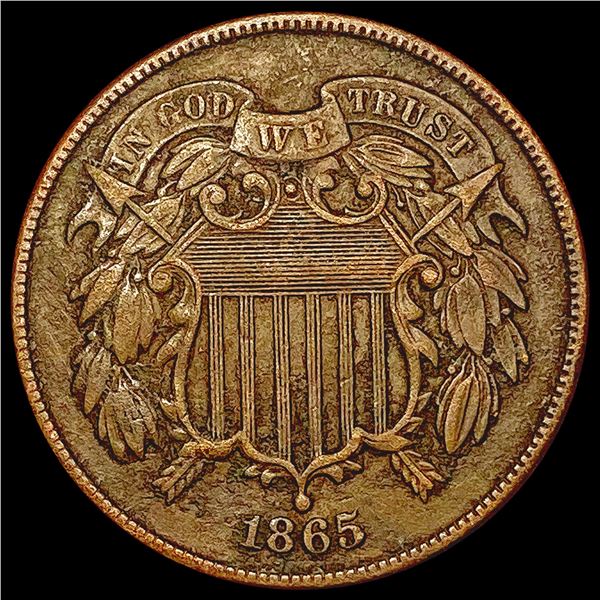 1865 Two Cent Piece NEARLY UNCIRCULATED