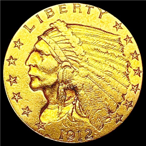 1912 $2.50 Gold Quarter Eagle CLOSELY UNCIRCULATED