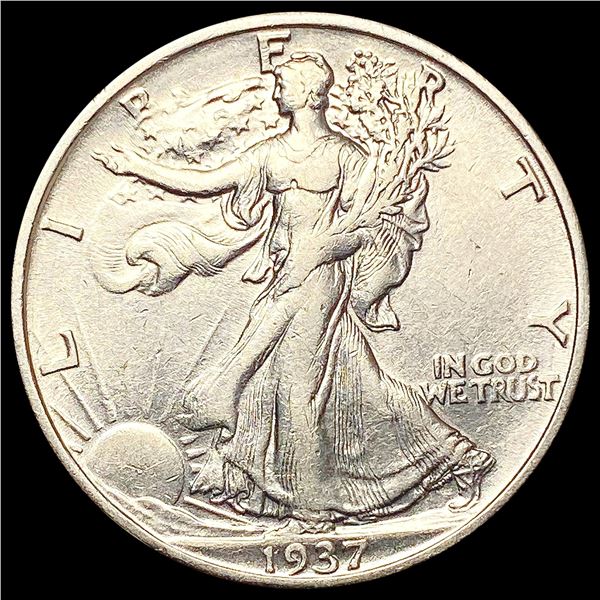 1937-S Walking Liberty Half Dollar CLOSELY UNCIRCU