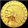 Image 1 : 1913 $2.50 Gold Quarter Eagle CLOSELY UNCIRCULATED