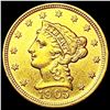 Image 1 : 1905 $2.50 Gold Quarter Eagle CLOSELY UNCIRCULATED