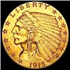 Image 1 : 1915 $2.50 Gold Quarter Eagle CLOSELY UNCIRCULATED