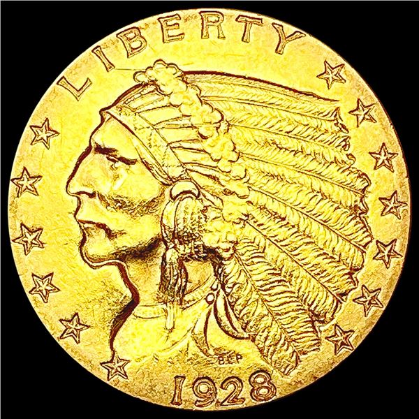 1928 $2.50 Gold Quarter Eagle CLOSELY UNCIRCULATED