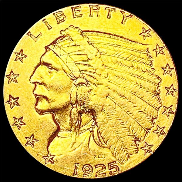 1925-D $2.50 Gold Quarter Eagle CLOSELY UNCIRCULAT