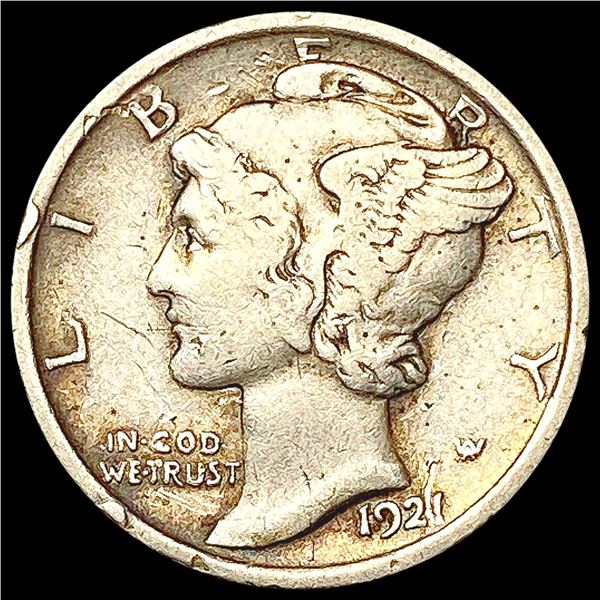 1921 Mercury Dime LIGHTLY CIRCULATED