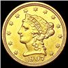 Image 1 : 1907 $2.50 Gold Quarter Eagle CLOSELY UNCIRCULATED