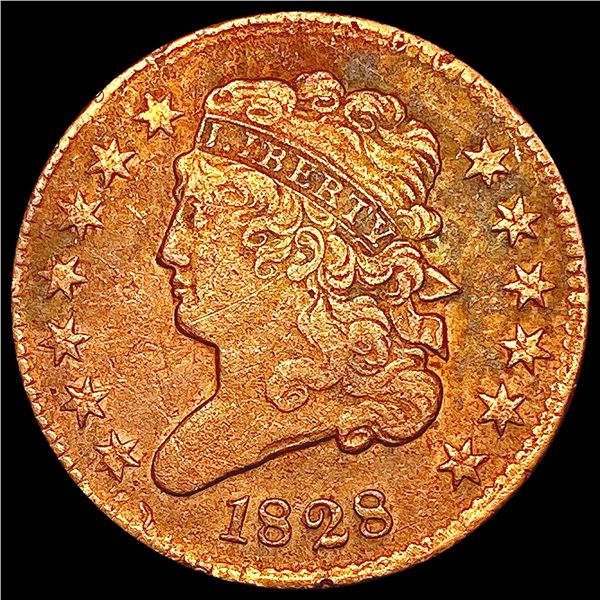 1828 Classic Head Half Cent NEARLY UNCIRCULATED