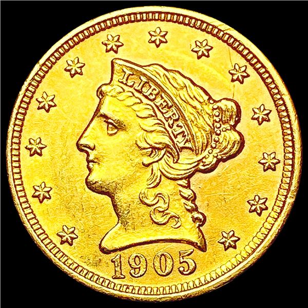 1905 $2.50 Gold Quarter Eagle CLOSELY UNCIRCULATED