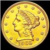 Image 1 : 1905 $2.50 Gold Quarter Eagle CLOSELY UNCIRCULATED