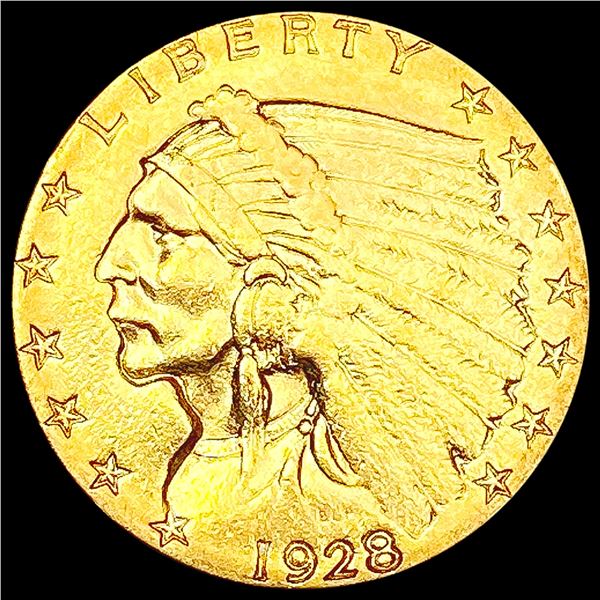 1928 $2.50 Gold Quarter Eagle CLOSELY UNCIRCULATED