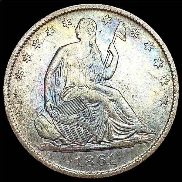 1861-O Seated Liberty Half Dollar CLOSELY UNCIRCUL